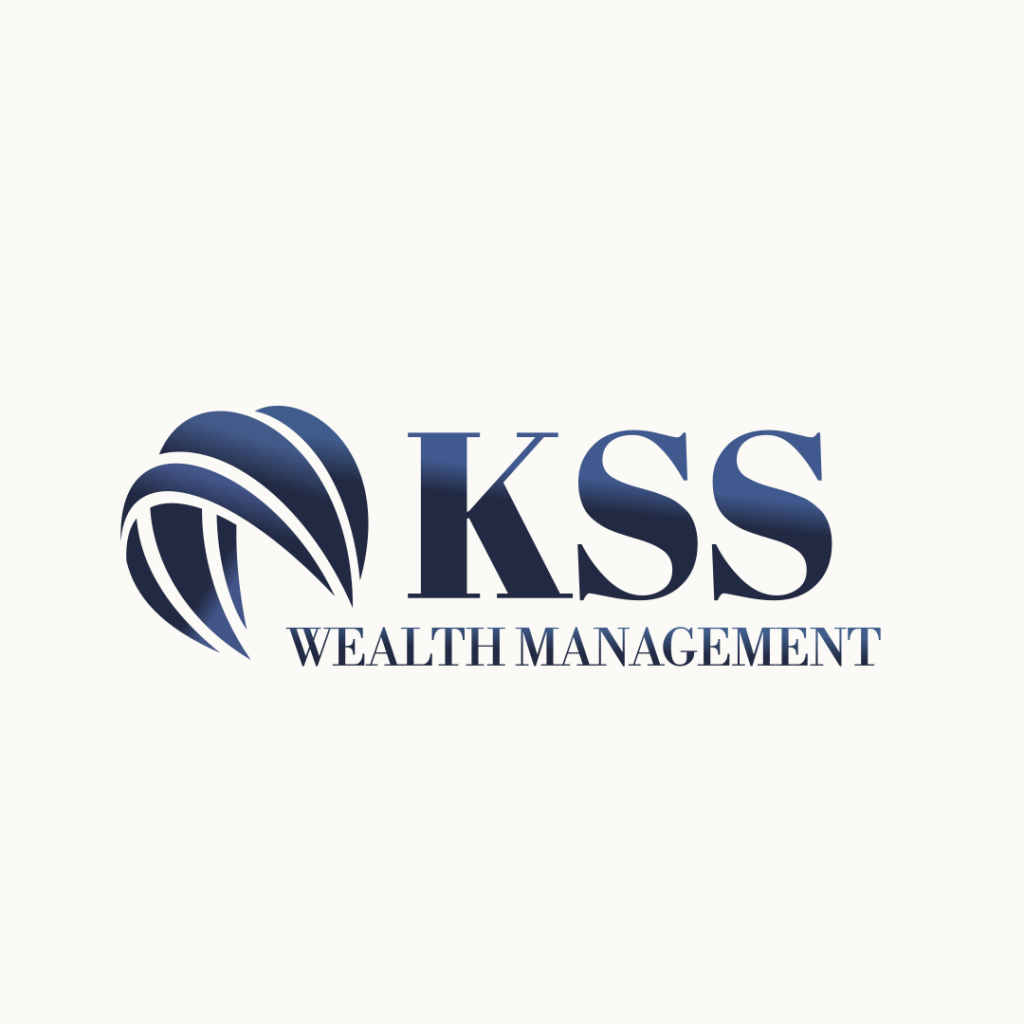 KSS Wealth Management logo in blue on a white background