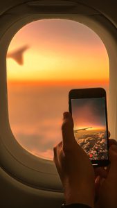 Taking a photo out of an aeroplane window