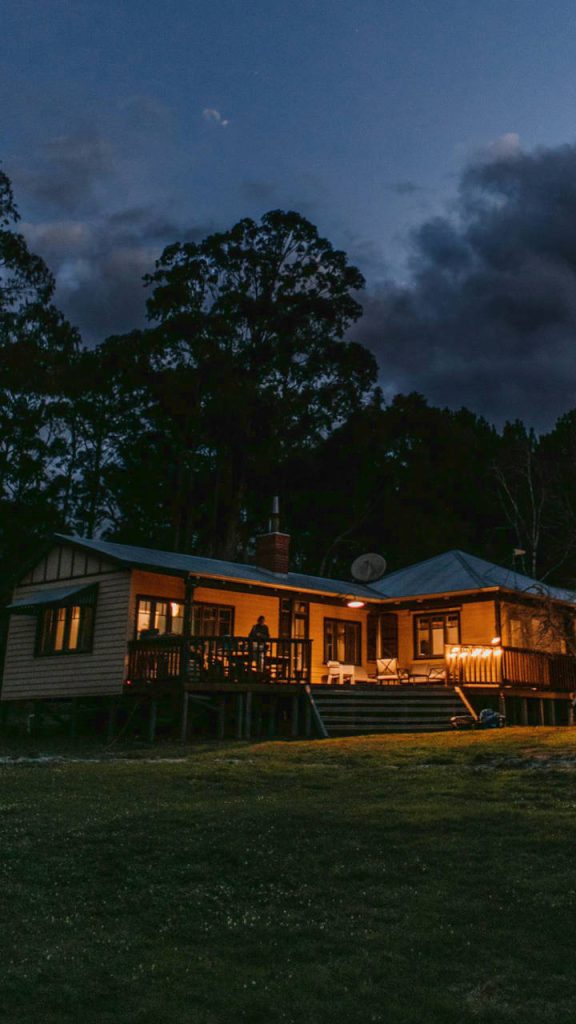 House in front of the woods